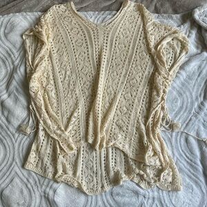 Cream Lace Women Cover Up